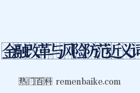 金融改革与风险防范近义词是什么意思的图片